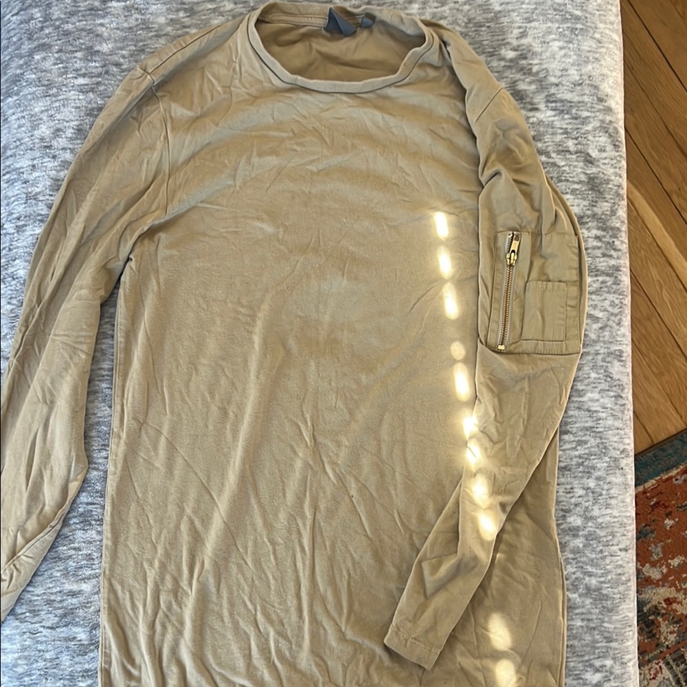 ASOS Tan Long Sleeve Crew Neck Tee